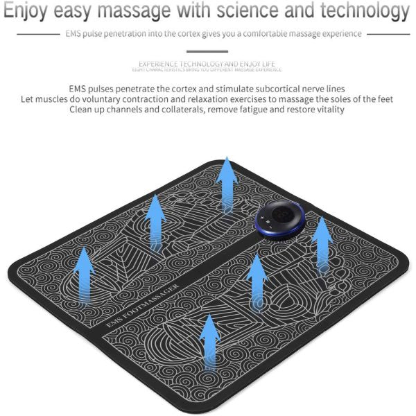 Portable EMS Foot Massager: USB Charging, TENS Therapy