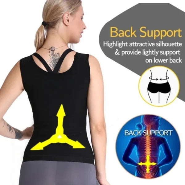 Polymer Sweat Shapewear Waist Slimming Trainer, Black