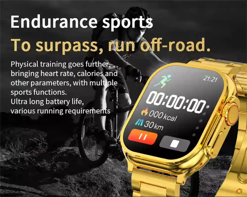 Z76 Ultra Smart Watch – Gold Edition With 2 Straps