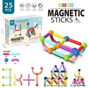 Magnetic Building Blocks: 25-Piece Educational Toy Set