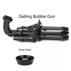 Kids Summer Gatling Bubble Gun - Automatic Soap Water