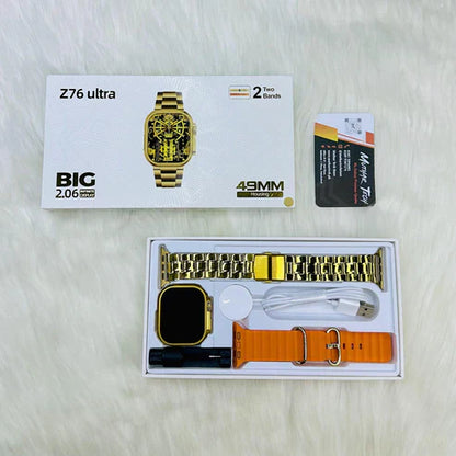 Z76 Ultra Smart Watch – Gold Edition With 2 Straps