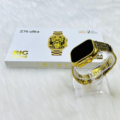 Z76 Ultra Smart Watch – Gold Edition With 2 Straps