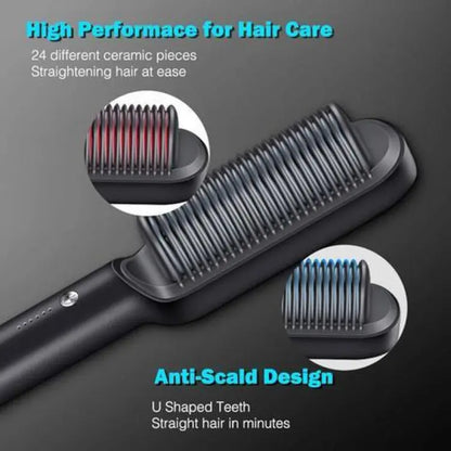 2-in-1 Hair Straightener Comb