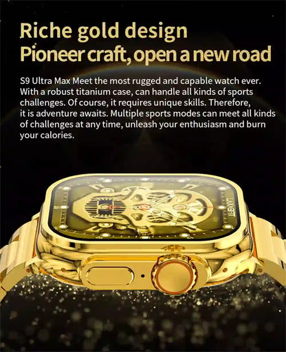 Z76 Ultra Smart Watch – Gold Edition With 2 Straps
