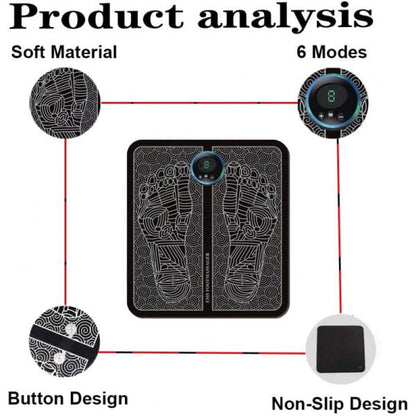 Portable EMS Foot Massager: USB Charging, TENS Therapy